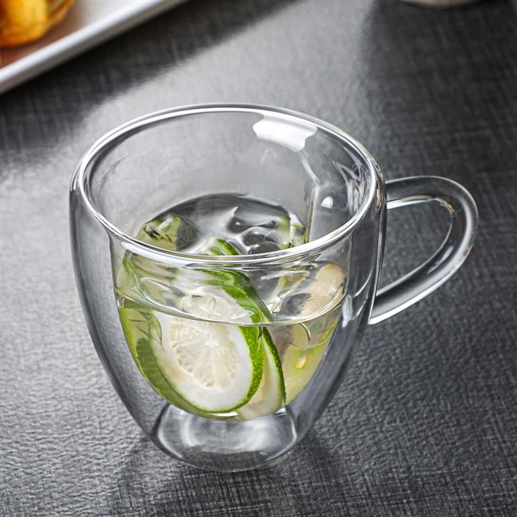 Heart-shaped Double-layered Glass Cup