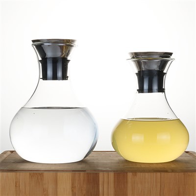 Brocca per acqua in vetro borosilicato resistente al calore per tè caldo e freddo, succo di caffè--1000ml